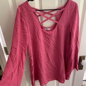 TOBI Pink Long sleeve Minidress